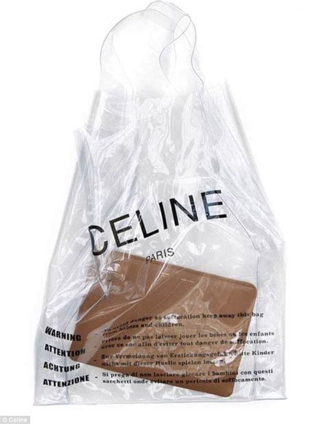 celine clear plastic shopping bag|Celine underarm bag.